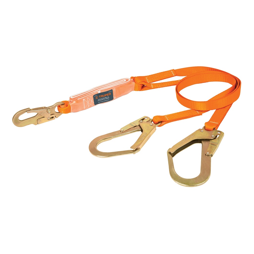 Línea de vida con absorbedor de impacto doble