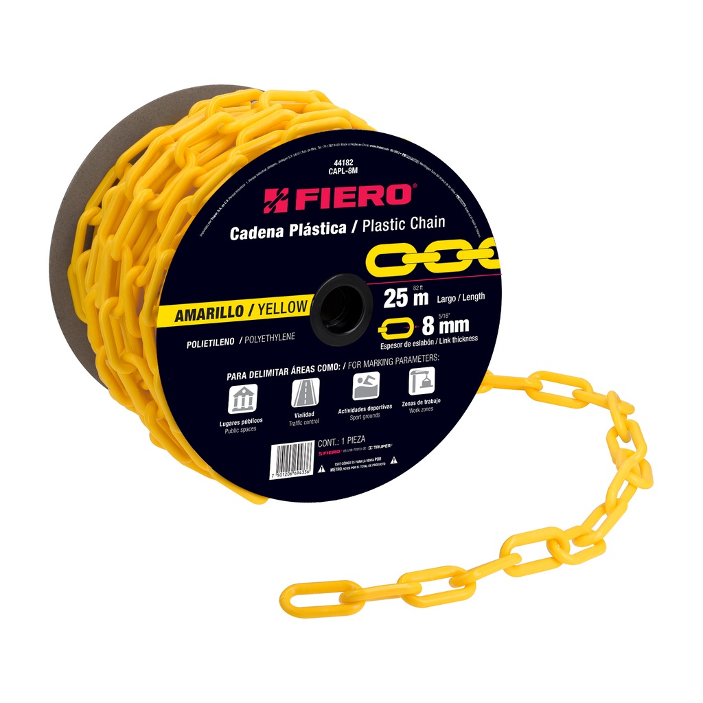 Cadena plastica 8mm
