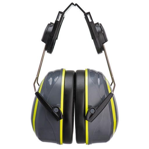 [PW76GYR] Orejeras HV Extreme de tamaño mediano montadas en casco Gris/Amarillo